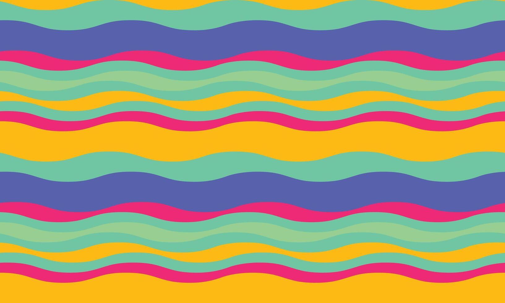 Vibrant wavy stripes in a playful, retro style. Perfect for backgrounds, website design, textile prints, and playful branding. This cheerful, colorful pattern evokes feelings of joy and energy. vector
