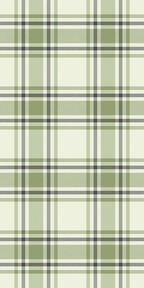 Elegant sage green and cream plaid pattern. Perfect for textile designs, website backgrounds, or crafting projects. vector