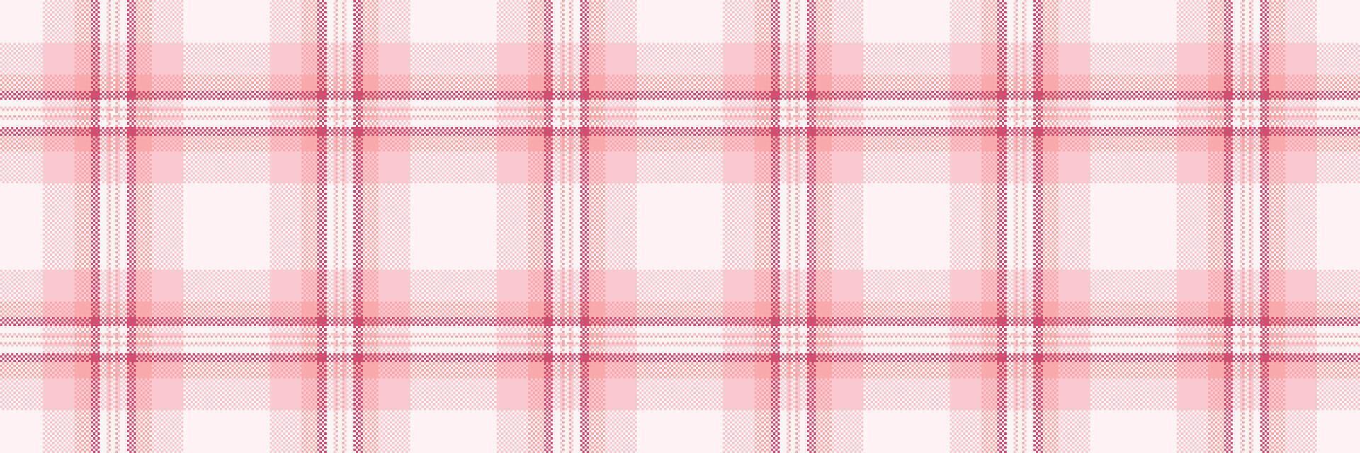 Soft pink and white plaid pattern. A delicate, seamless texture ideal for backgrounds, textiles, or website design. Evokes feelings of serenity and femininity. vector