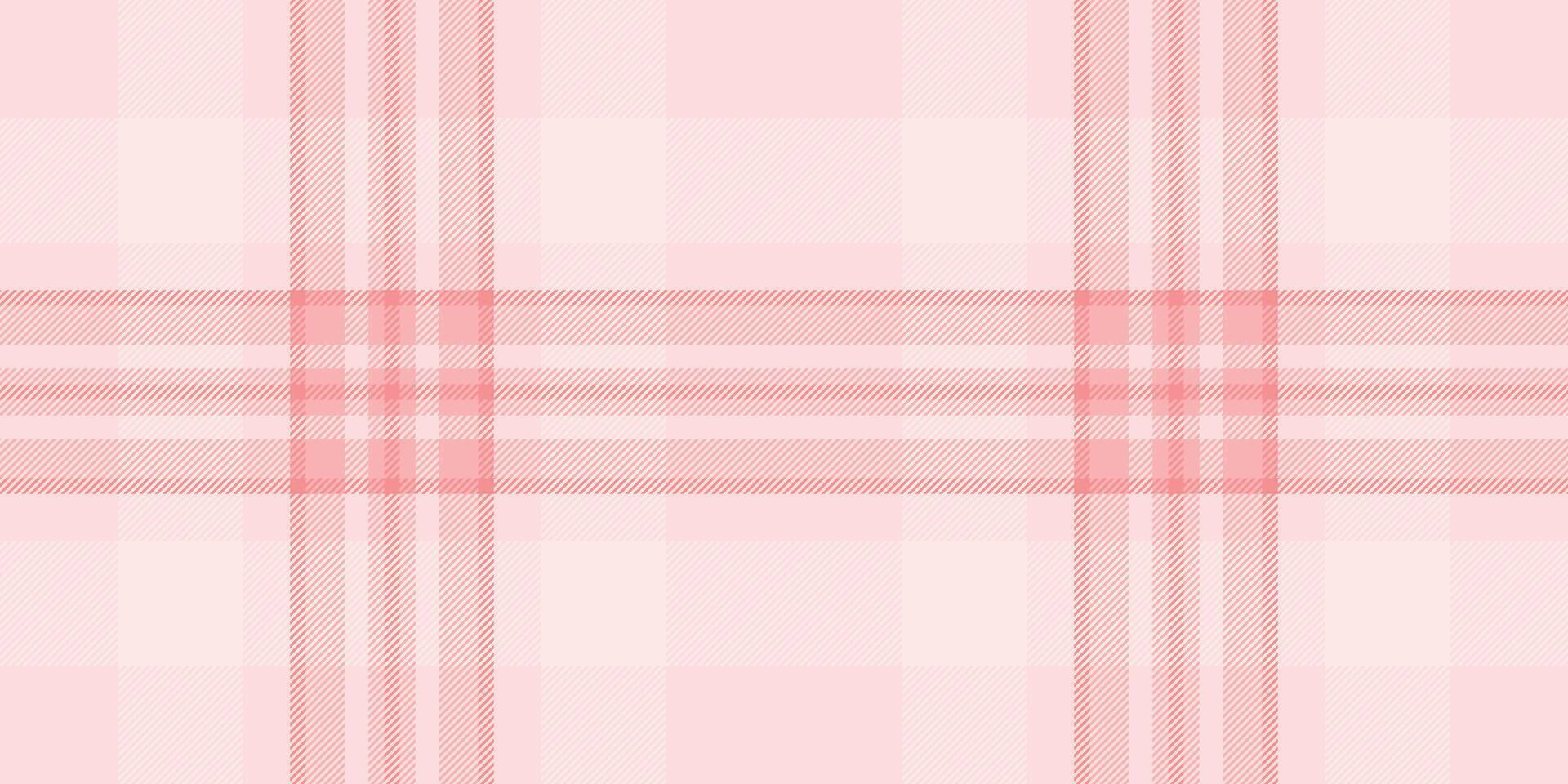 Soft pink and coral plaid pattern. Perfect for textile design, fashion, branding, or website backgrounds. This delicate, seamless texture evokes feelings of serenity and femininity. vector