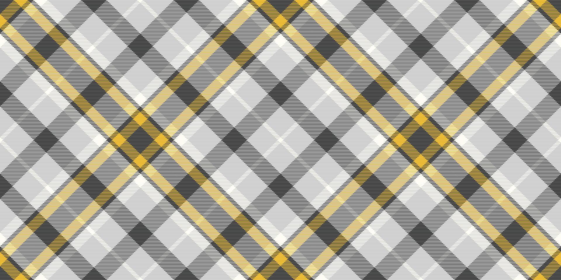 Elegant gray, gold, and black plaid pattern. Perfect for textile design, fashion, backgrounds, and website templates. vector