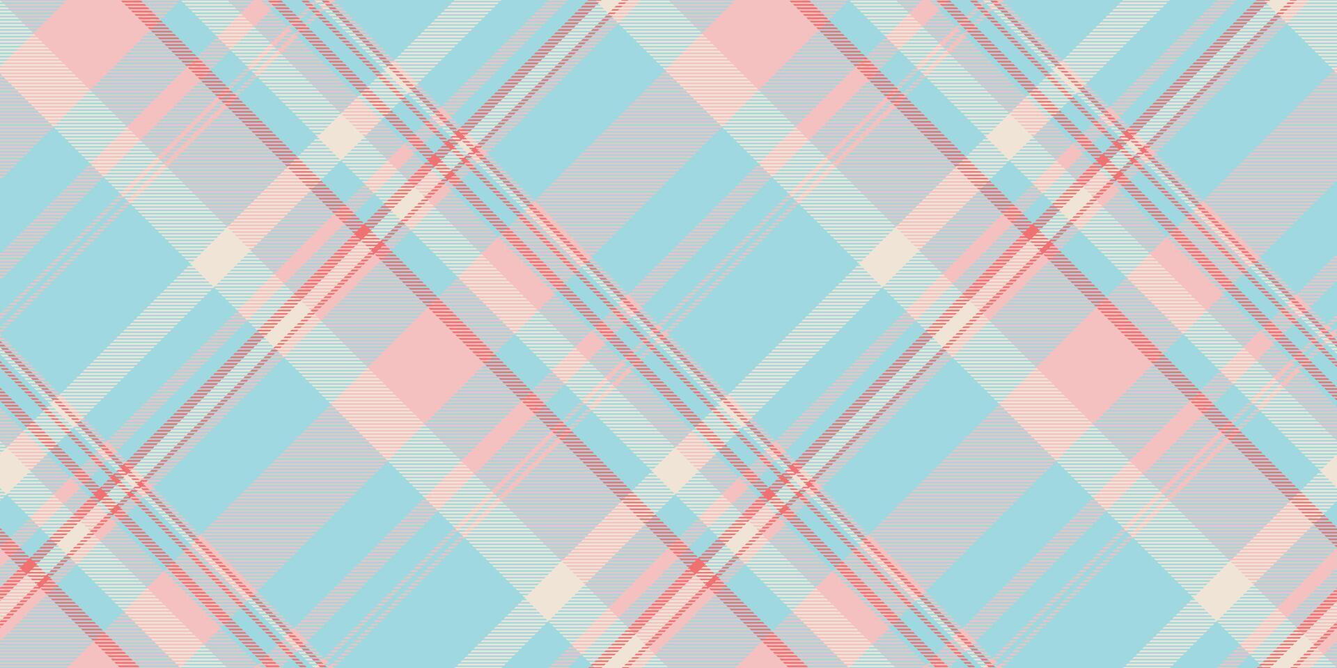 Pastel diagonal plaid pattern. Soft, delicate design ideal for textiles, backgrounds, and web designs. Evokes feelings of calmness and femininity. Perfect for spring or summer projects. vector