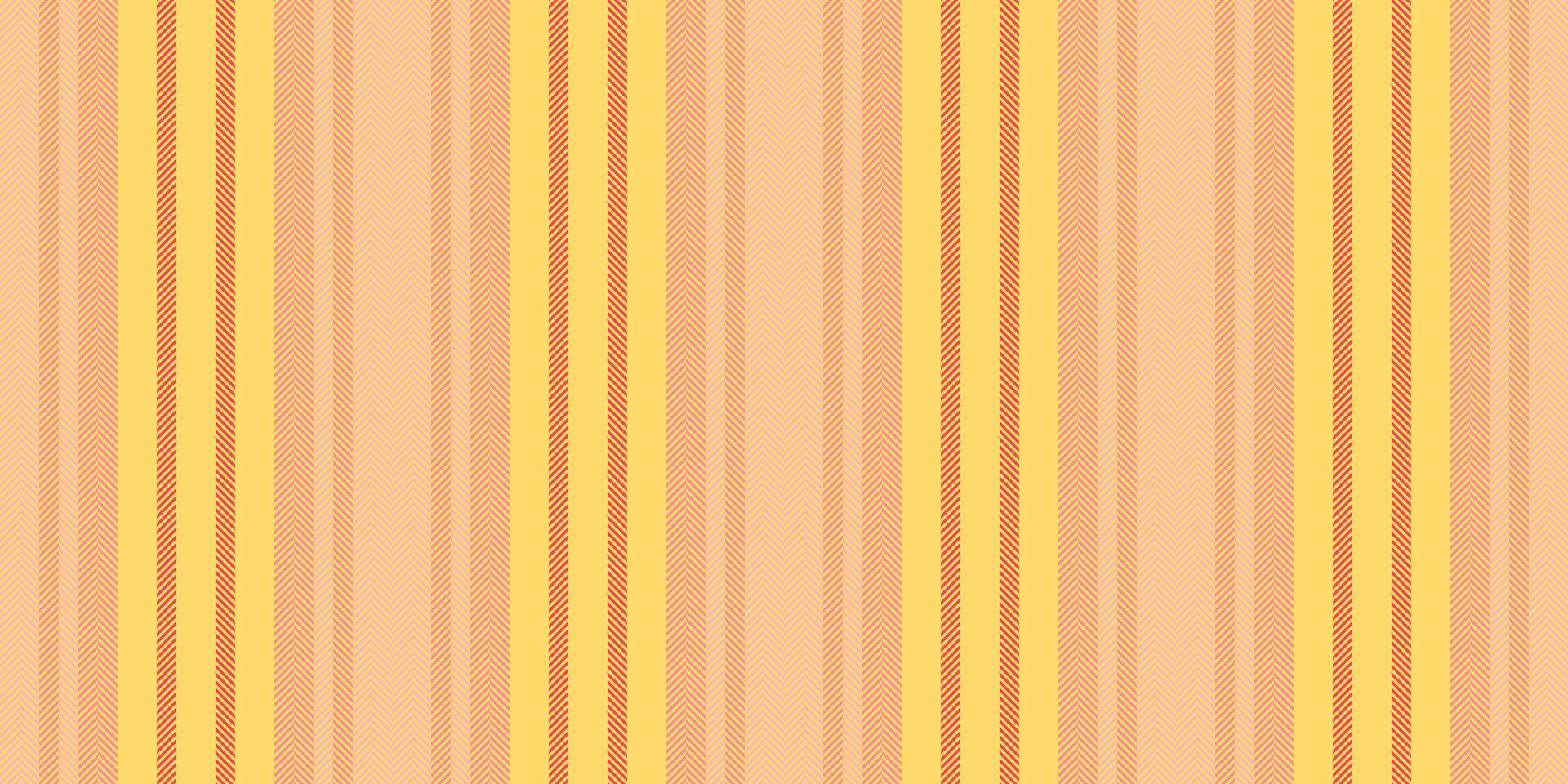 Lalftone stripe lines textile, customizable seamless texture. Keminine pattern fabric background vertical in amber and red colors. vector