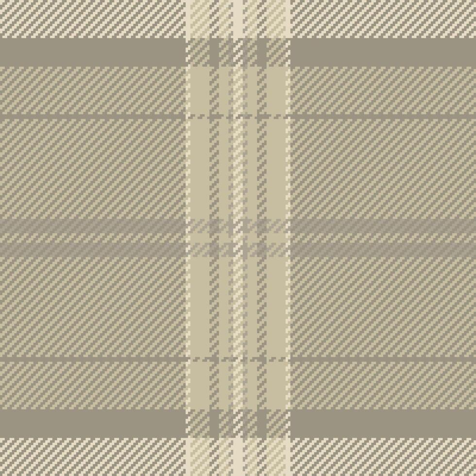 Beige plaid pattern. Classic tartan design ideal for backgrounds, textiles, apparel, or wrapping paper. Warm, versatile, and timeless texture. vector