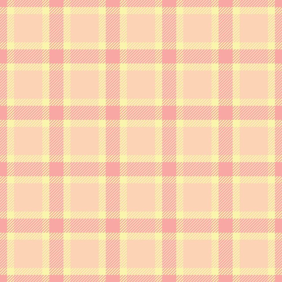 Elegant pastel pink and yellow plaid pattern. Perfect for textile designs, website backgrounds, or scrapbooking projects. This soft, subtle texture evokes feelings of calm and femininity. vector