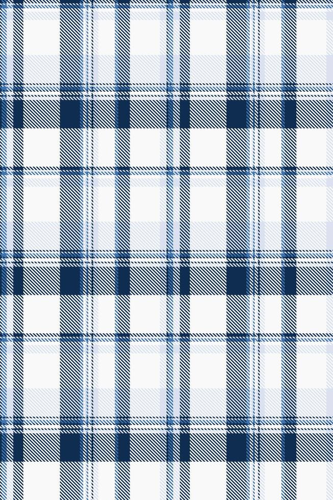 Femininity plaid fabric, invite pattern tartan check. Awesome background textile seamless texture in blue and white colors. vector