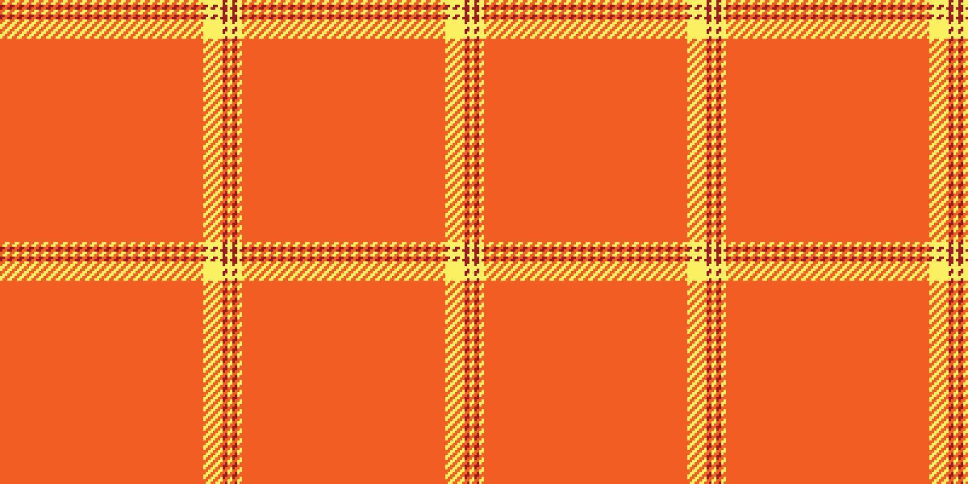 Vibrant orange and gold plaid pattern. Perfect for textile design, autumnal themes, or adding a bold pop of color to any project. vector