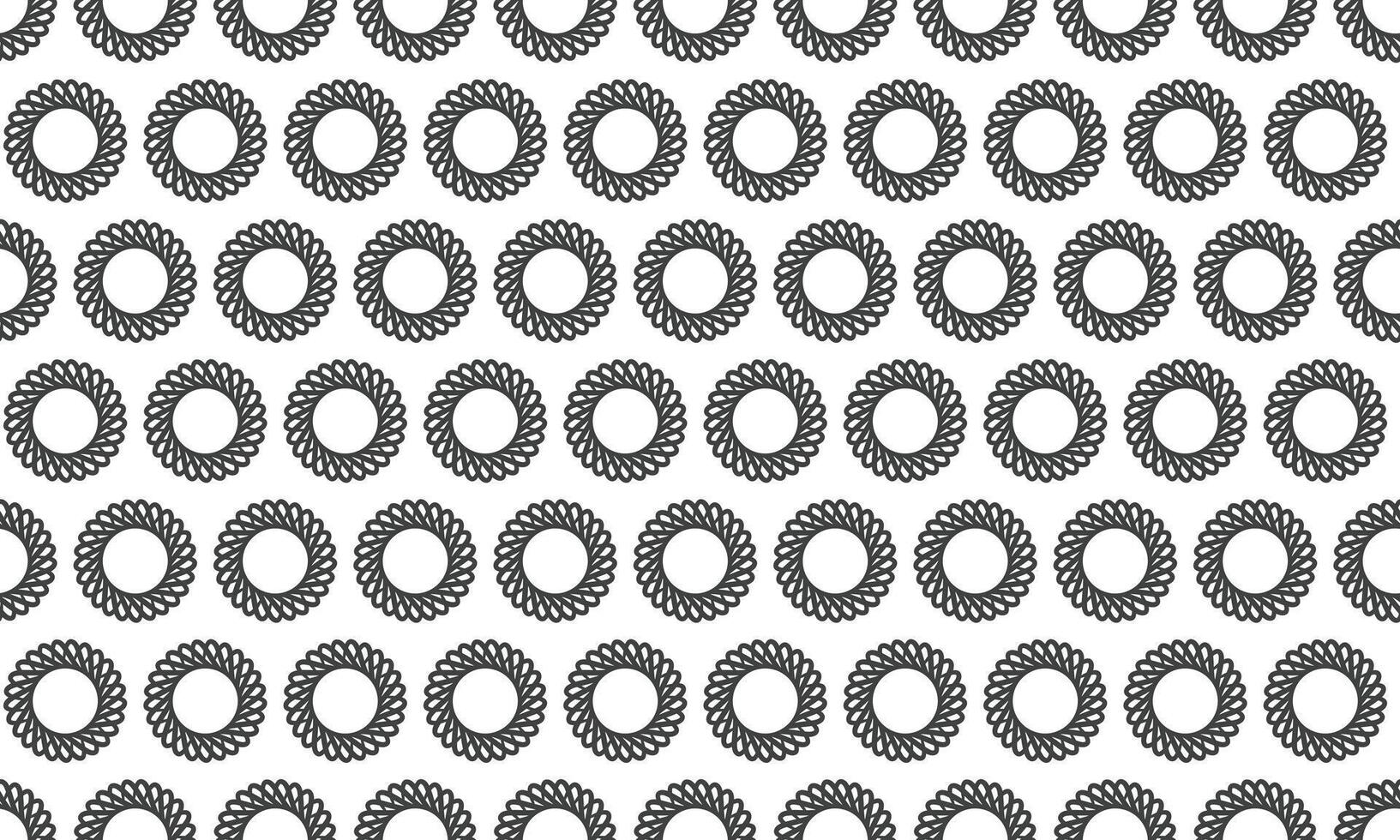 Elegant monochrome pattern of intertwined circular motifs. A seamless design ideal for backgrounds, textures, or website designs. Represents cyclical processes, unity, or infinite connection. vector
