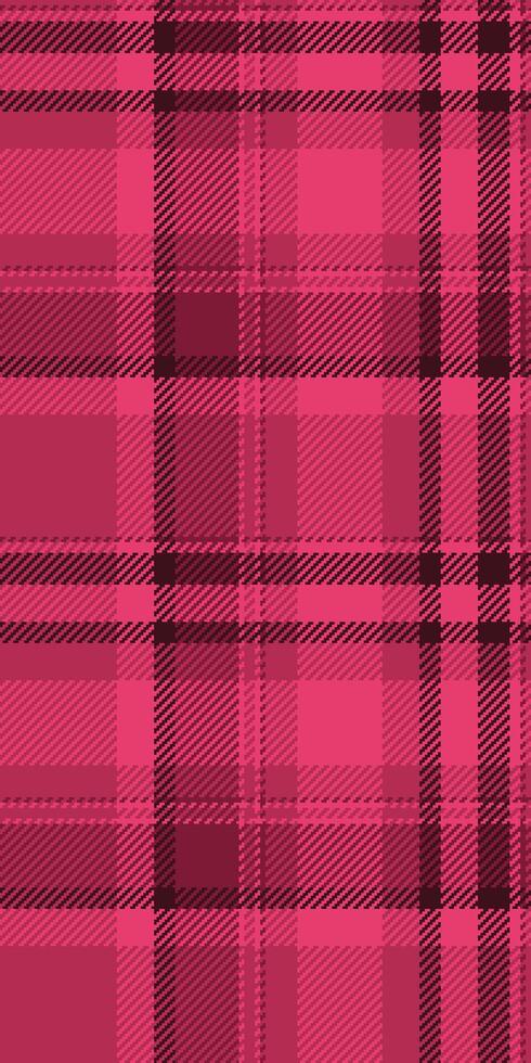 Hippy fabric texture , fashionable plaid seamless pattern. Loft check background tartan textile in red and temptation colors. vector