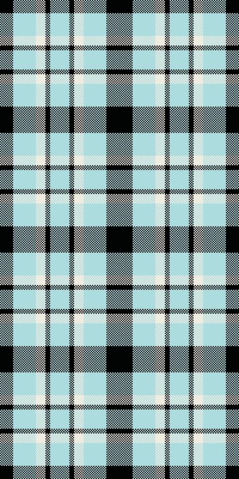 Checks check texture, factory tartan pattern plaid. Hounds tooth fabric seamless textile background in light and black colors. vector