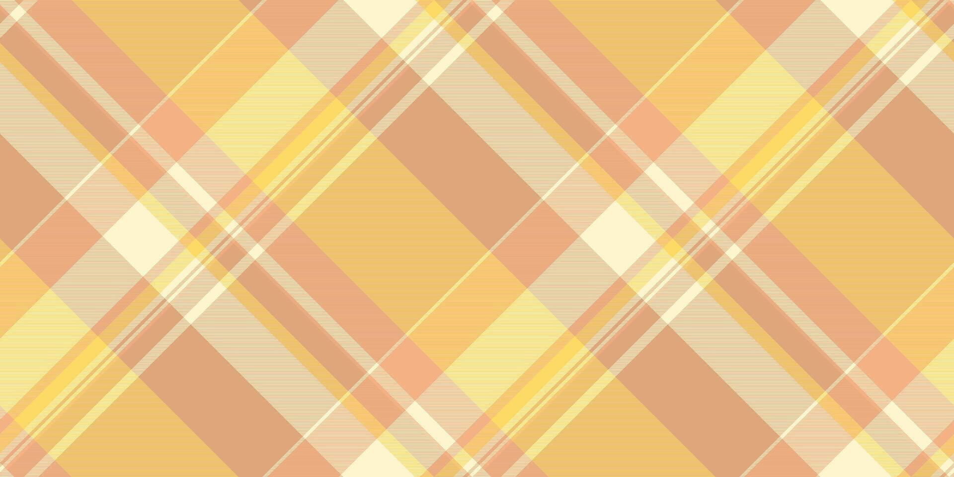 Warm plaid pattern with intersecting stripes. A versatile backdrop for designs needing a cozy, comforting feel. Ideal for textiles, backgrounds, or designs. vector