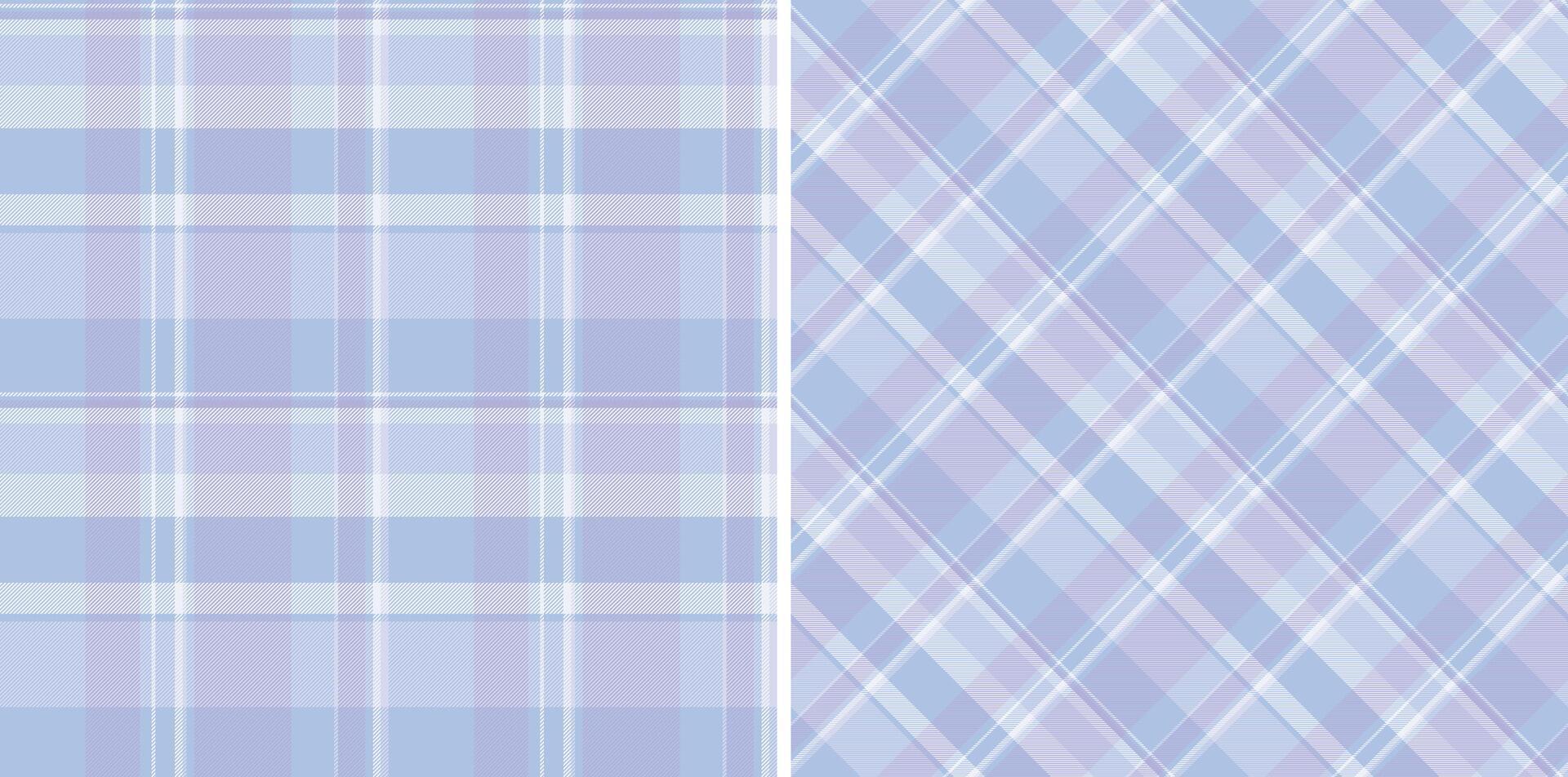 Background plaid seamless of fabric texture tartan with a textile check pattern. Set in novelty colors. Latest trends in modern everyday fashion prints. vector