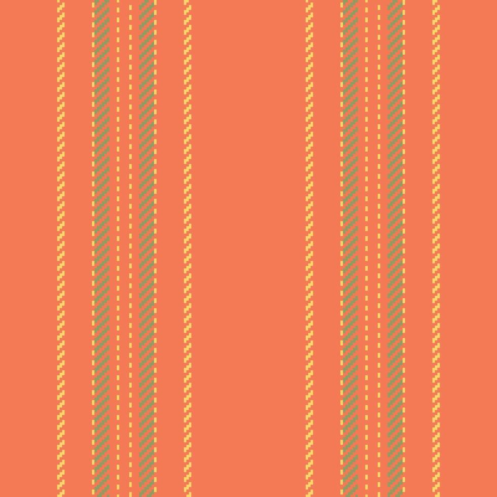 Lady texture seamless background, wear lines stripe. Choose textile fabric vertical pattern in coral and lime colors. vector