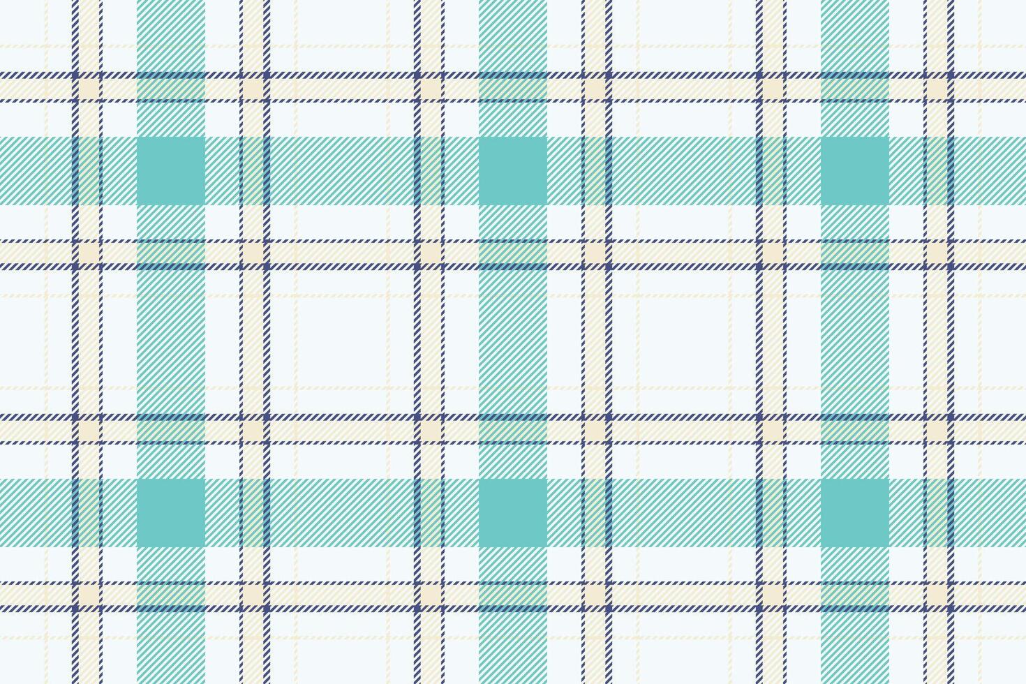 Seamless pastel teal and cream plaid pattern. Perfect for textile design, wallpaper, or website backgrounds. Evokes a sense of freshness and tranquility ideal for springsummer projects. vector