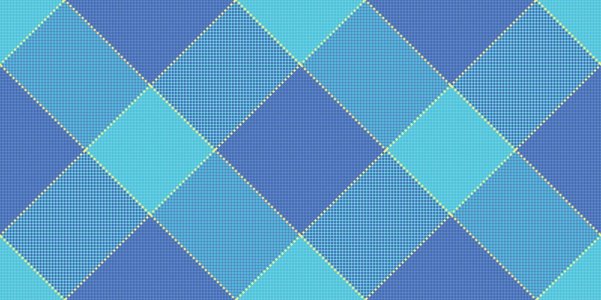 Abstract geometric pattern featuring a vibrant blue and teal color palette. The repeating diamond design creates a dynamic and modern aesthetic, perfect for backgrounds, textiles, or website designs. vector