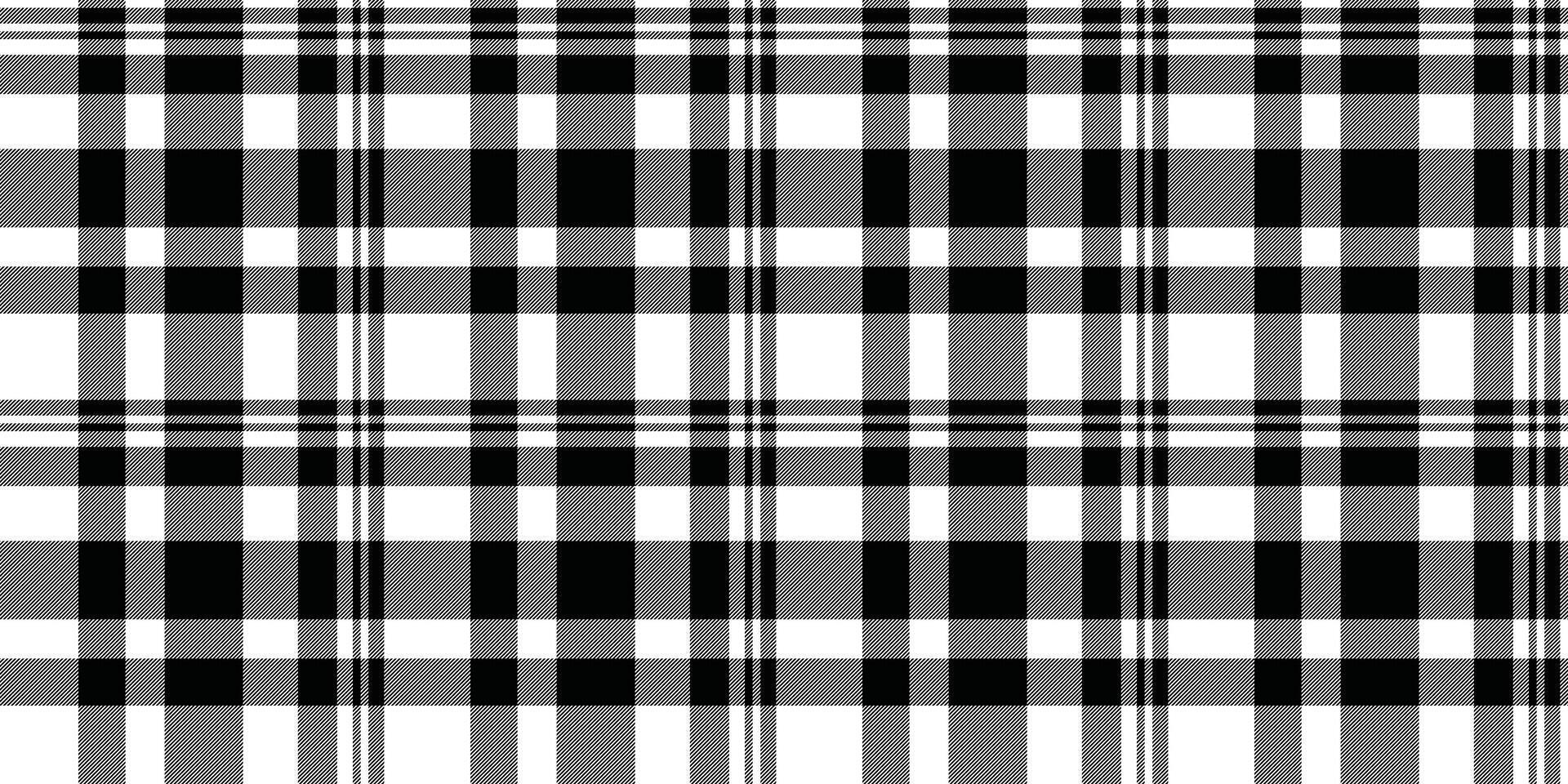 Elegant black, white, and gray plaid pattern. Perfect for textile design, website backgrounds, or stylish print projects. vector
