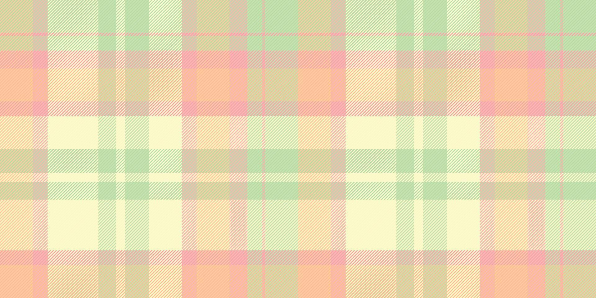 Pastel plaid pattern in soft greens, peaches, and creams. Perfect for springsummer designs, textiles, websites, and packaging. vector