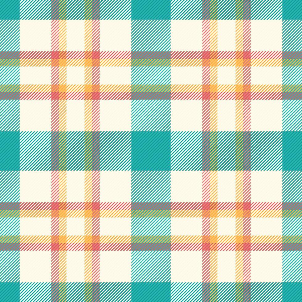 Vibrant pastel plaid pattern. Perfect for textile designs, website backgrounds, or crafting projects. This cheerful, seamless texture evokes feelings of warmth and comfort. vector