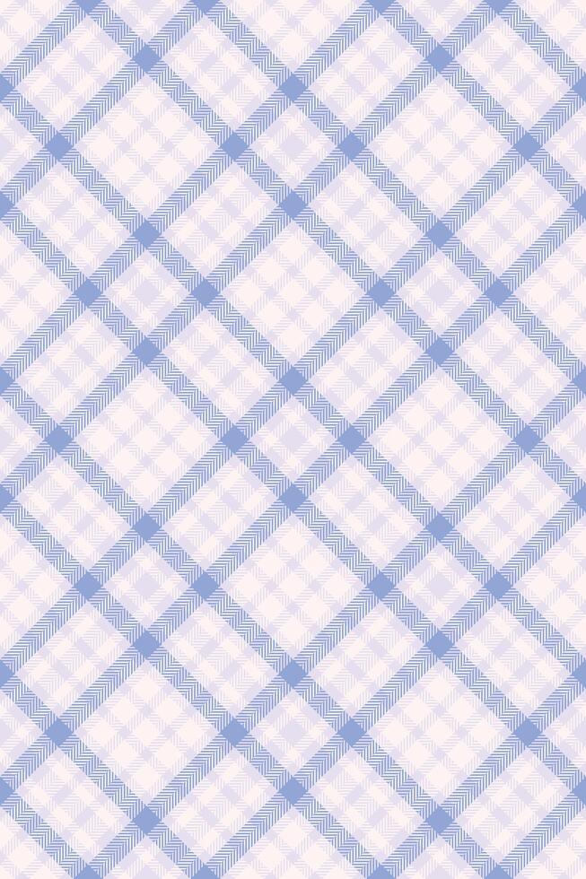 Suit background tartan, brazil seamless pattern texture. Quiet check plaid textile fabric in light and sea shell colors. vector