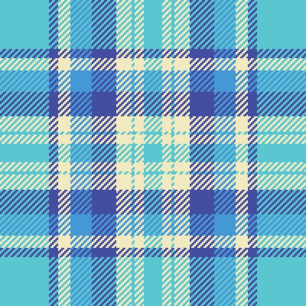 Vibrant turquoise and blue plaid pattern. Perfect for textile designs, website backgrounds, or fashionrelated projects. This cheerful, stylish image evokes feelings of summer, freshness, and energy. vector