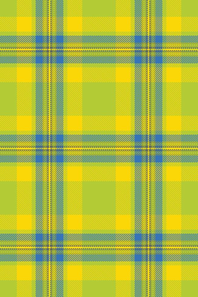 Marketing textile seamless fabric, bedroom background plaid pattern. Other texture tartan check in lime and bright colors. vector