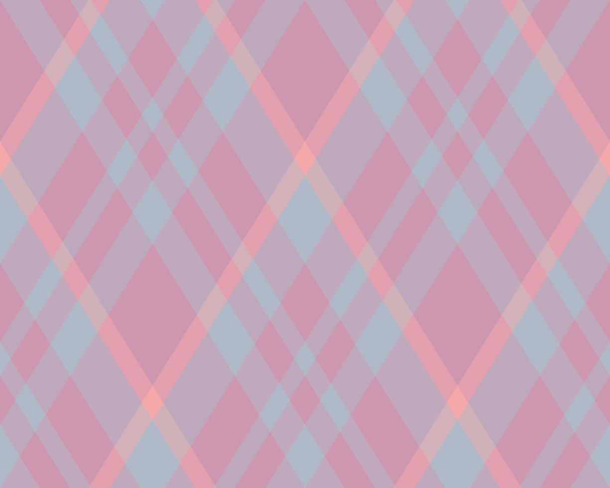 Soft pastel pink and blue diagonal plaid pattern. Elegant, subtle texture ideal for website backgrounds, textile designs, or feminine branding. Creates a calming and sophisticated aesthetic. vector
