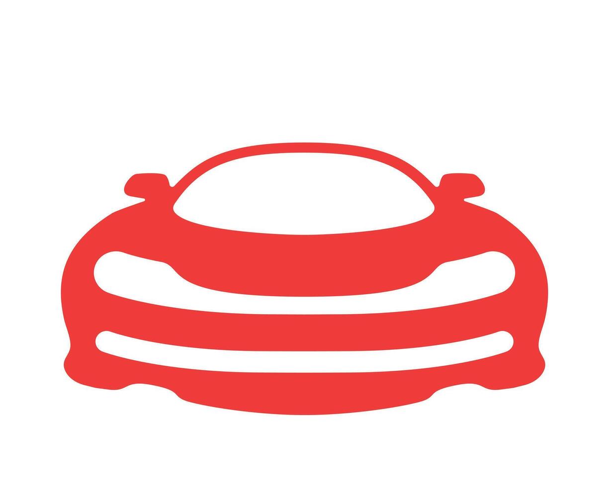 Modern red car icon. Simple, clean design perfect for automotive, transportation, or technology themes. Use in apps, websites, or print materials. vector