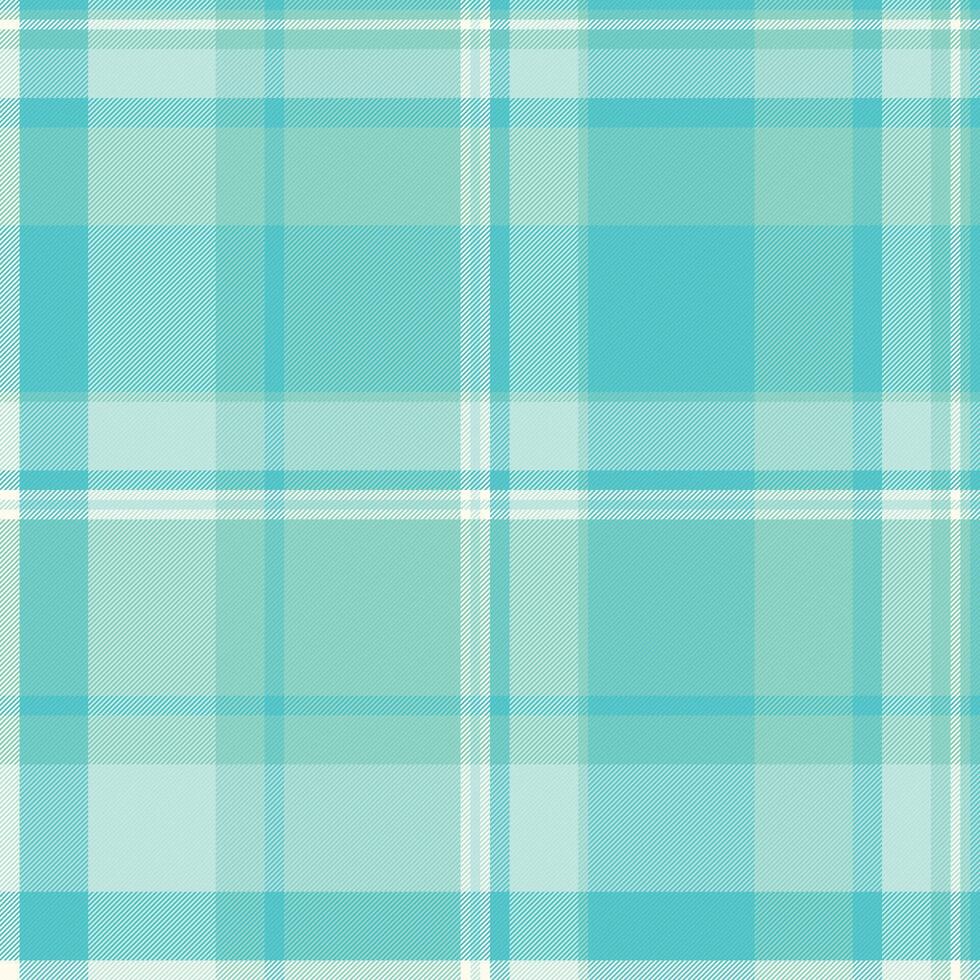 Aqua plaid pattern. Abstract fabric design for backgrounds, textiles, or creative projects. Symbolizes freshness and harmony. Versatile for diverse applications. vector