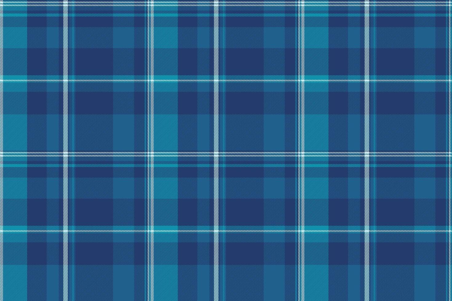 Teen textile fabric , pastel check pattern plaid. Handsome background texture tartan seamless in cyan and blue colors. vector