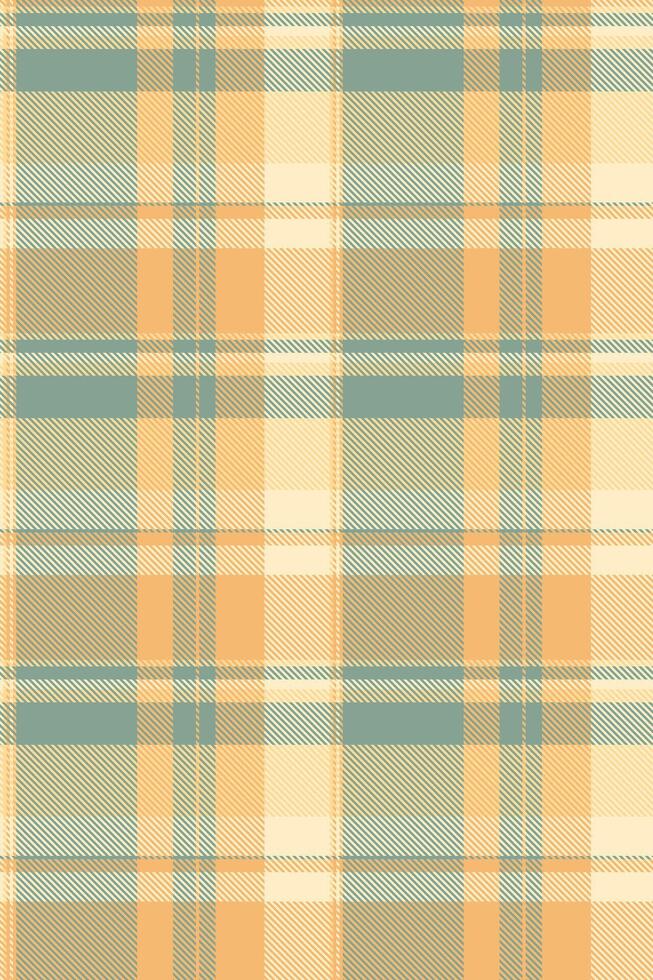 Various texture fabric plaid, row seamless check. Trade background textile tartan pattern in pastel and orange colors. vector