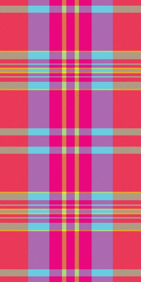 Everyday pattern check fabric, apparel background tartan. Tough texture plaid seamless textile in bright and orange colors. vector