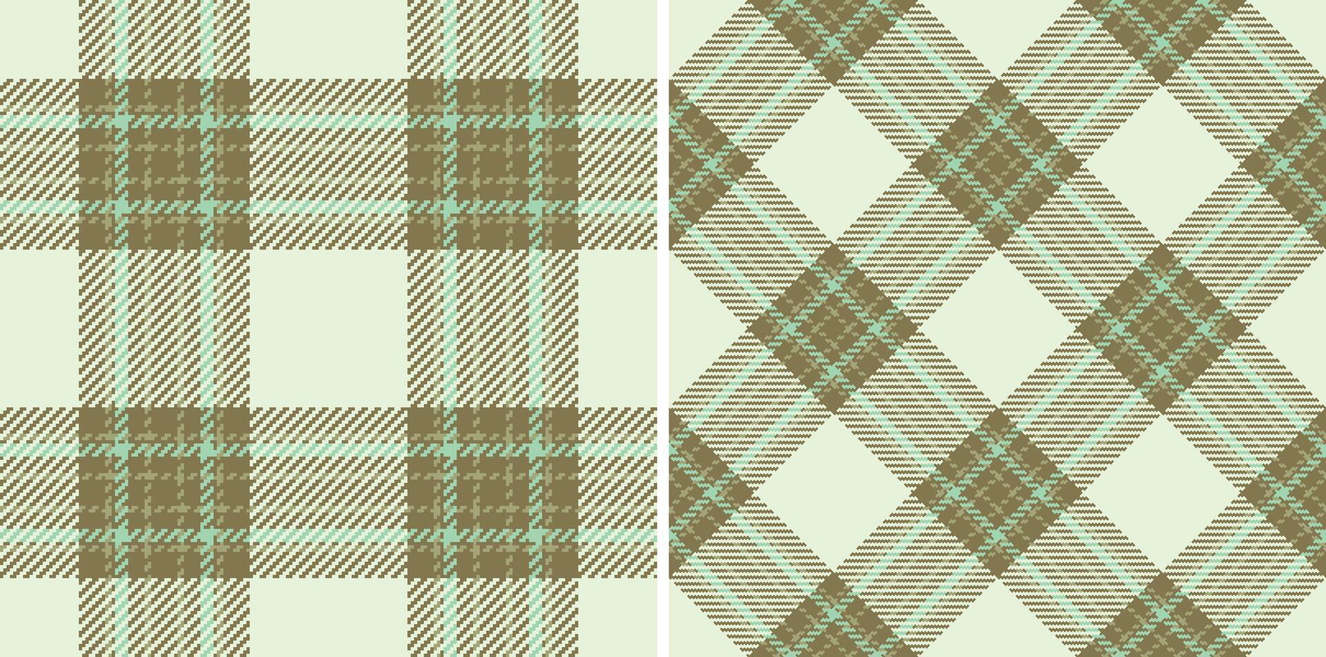 Classic tartan pattern, featuring two distinct tileable textures. Ideal for backgrounds, textiles, design projects needing a traditional feel. vector