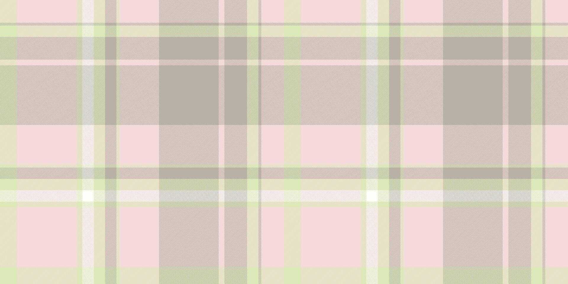 Subtle pastel plaid pattern in soft pinks, greens, and greys. Ideal for textile design, backgrounds, website design, and crafting projects. Evokes a feeling of calm and femininity. vector