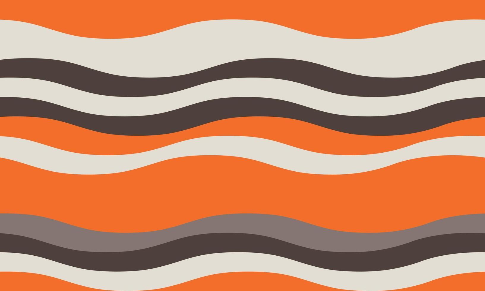 Vibrant wavy stripes in orange, gray, and beige create a dynamic, modern pattern. Ideal for backgrounds, textile designs, or website banners, this image conveys energy and fluidity. vector