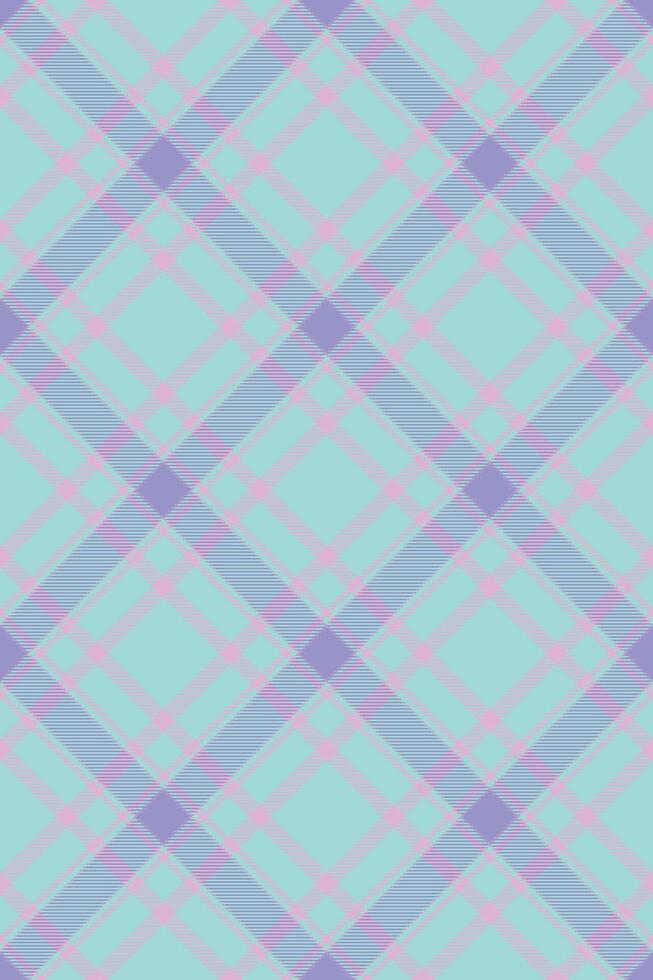 Pastel plaid pattern in soft purple, pink mint green. Ideal for textile designs, website backgrounds, or crafting projects. This cheerful, seamless texture evokes feelings of spring and happiness. vector