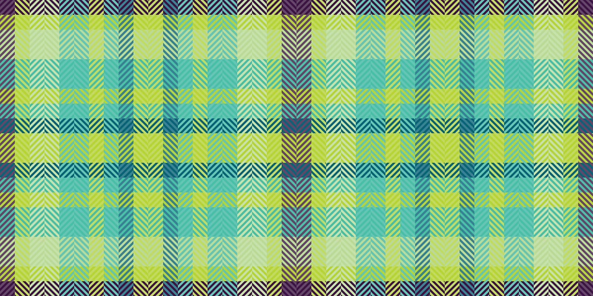 Vibrant lime green and teal plaid pattern. Perfect for textile design, website backgrounds, or fashion projects. This energetic, modern design evokes feelings of freshness and optimism. vector