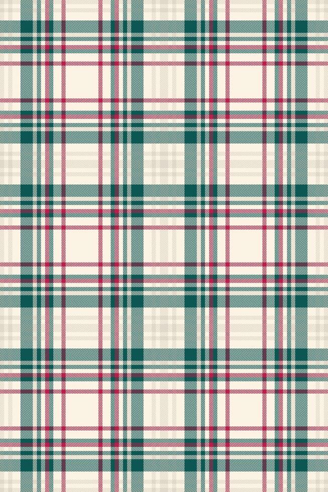 Elegant cream, teal, and rose plaid pattern. Perfect for textile design, apparel, website backgrounds, or holiday projects. This classic check creates a sophisticated and timeless aesthetic. vector