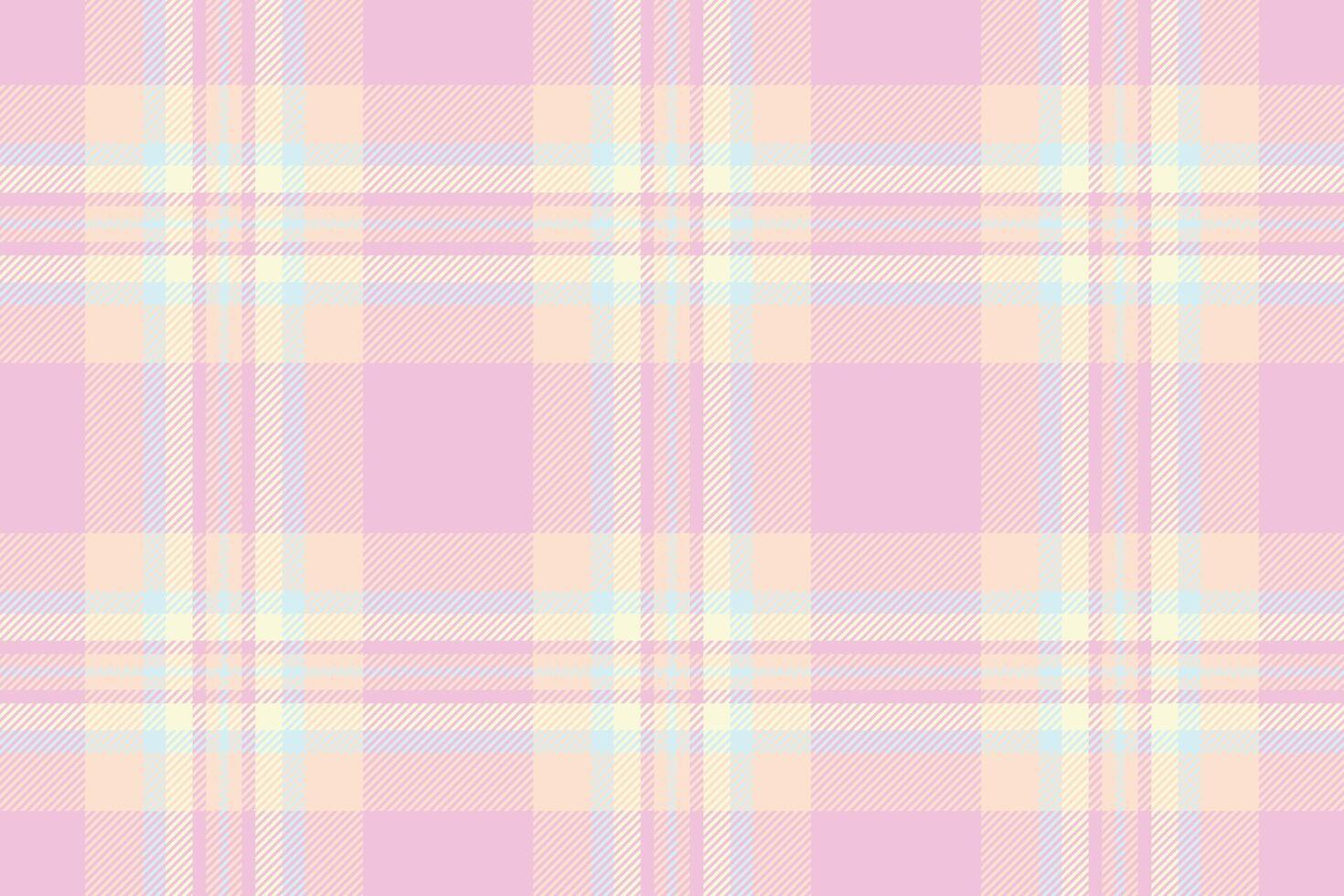 Delicate pastel plaid pattern in soft pink, yellow, and blue hues. Perfect for backgrounds, textiles, or branding projects conveying sweetness, femininity, and gentle style. vector