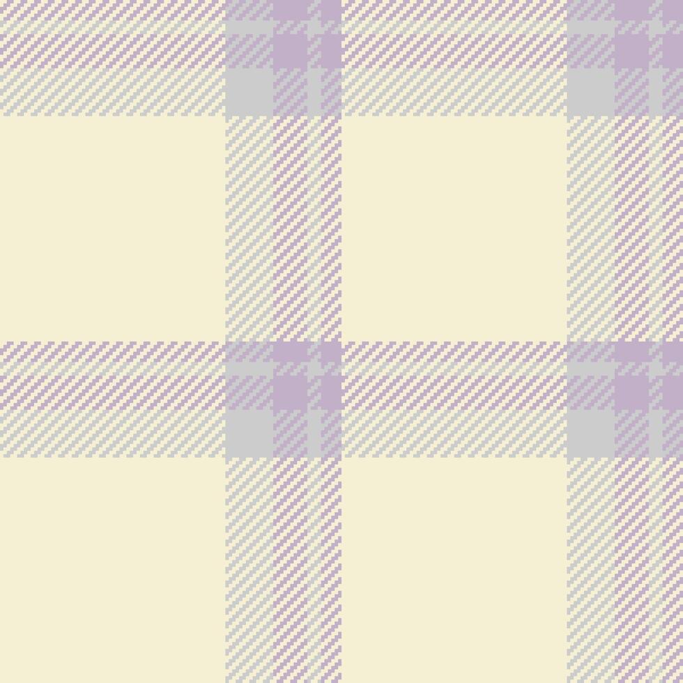 Elegant pastel plaid pattern. Soft lavender and cream hues create a calming, sophisticated design ideal for textiles, stationery, or website backgrounds. vector