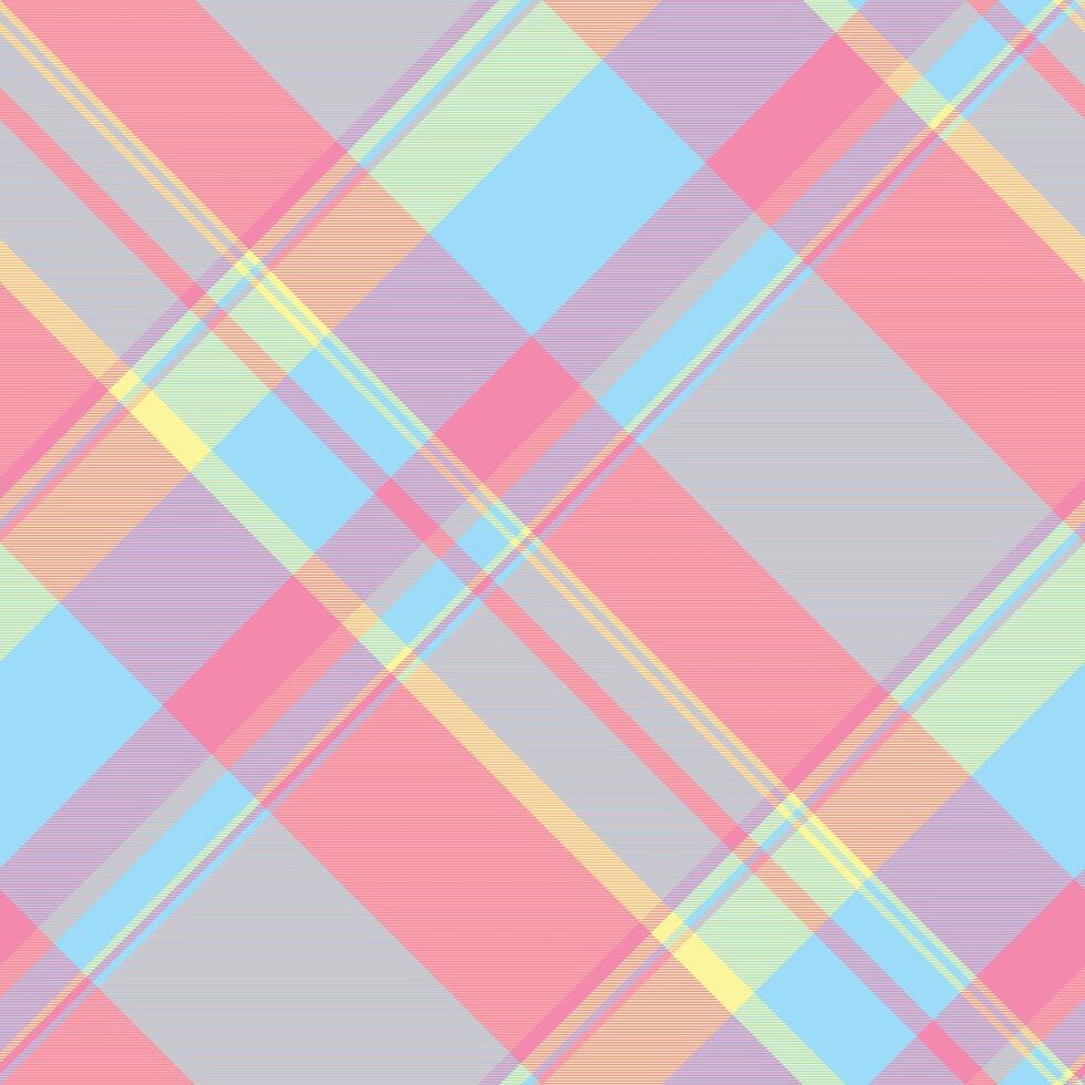 Sweet pastel plaid pattern. Perfect for backgrounds, textiles, or springsummer designs. The soft, intersecting lines create a cheerful and optimistic mood. vector
