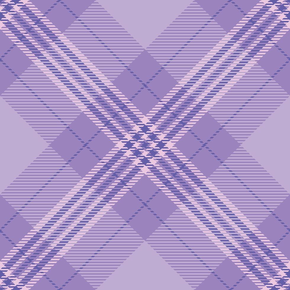 Elegant lilac and lavender plaid pattern. Perfect for textile design, fashion, branding, or website backgrounds. This soft, subtle texture evokes feelings of serenity and sophistication. vector