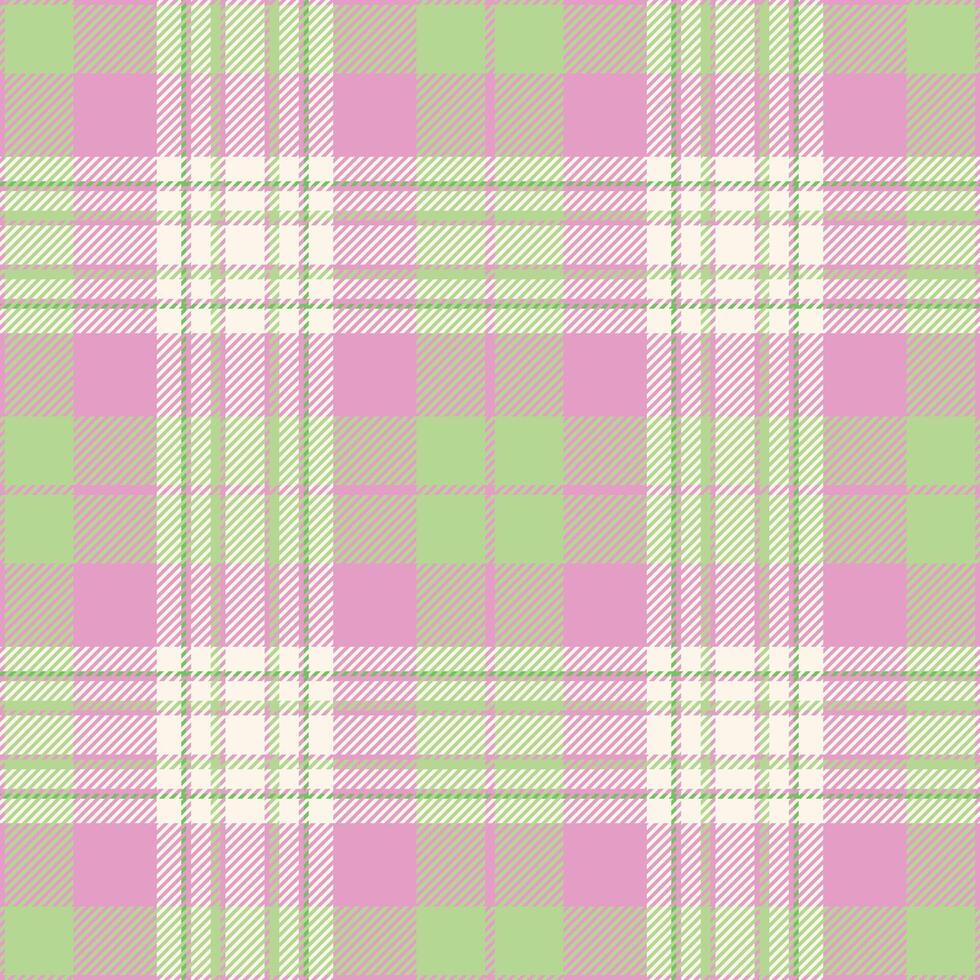 A charming pastel plaid pattern in pink, light green, and beige. Perfect for textile design, fashion, scrapbooking, or as a website background. vector