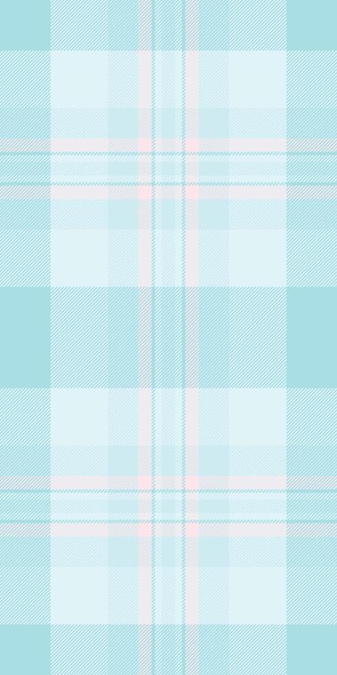 Scarf seamless textile tartan, oilcloth fabric texture. Veil plaid pattern background check in light and light cyan colors. vector