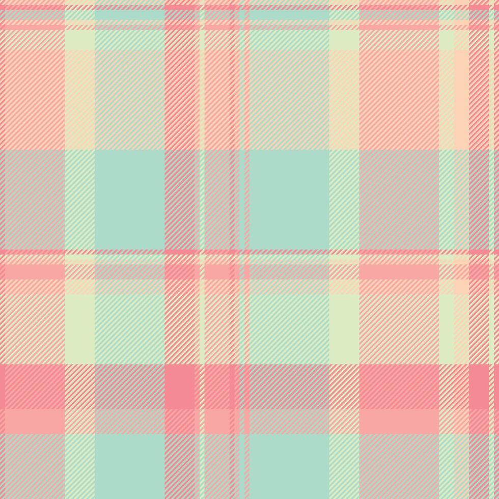 Pastel plaid pattern in soft peach, mint green, and beige. Perfect for textiles, scrapbooking, website backgrounds, or springsummer themed designs. vector