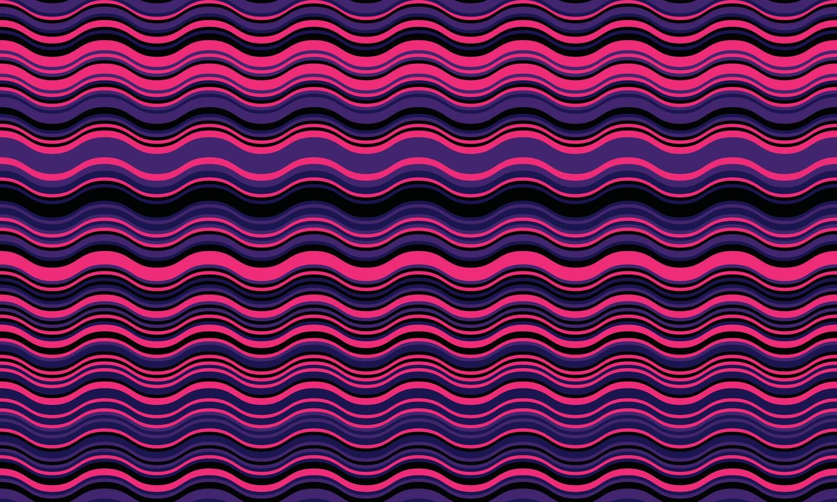 Vibrant pink and purple wavy stripes create a dynamic, hypnotic pattern. Ideal for backgrounds, textiles, or website design, this abstract image evokes energy and movement. vector
