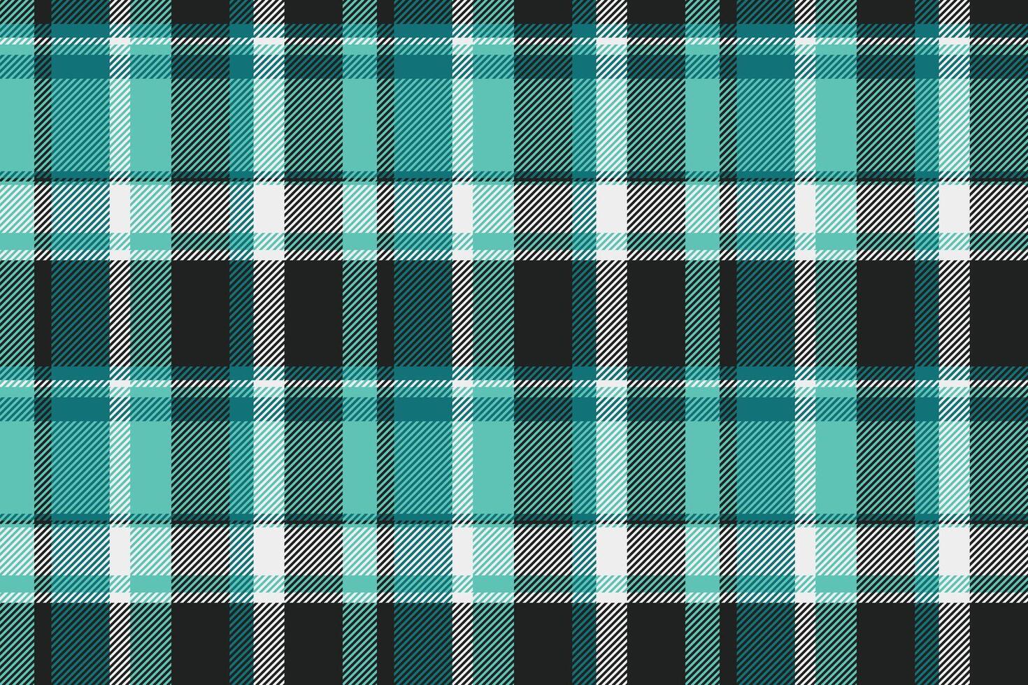 Pillow texture plaid, event seamless pattern fabric. Continuity check background tartan textile in black and teal colors. vector