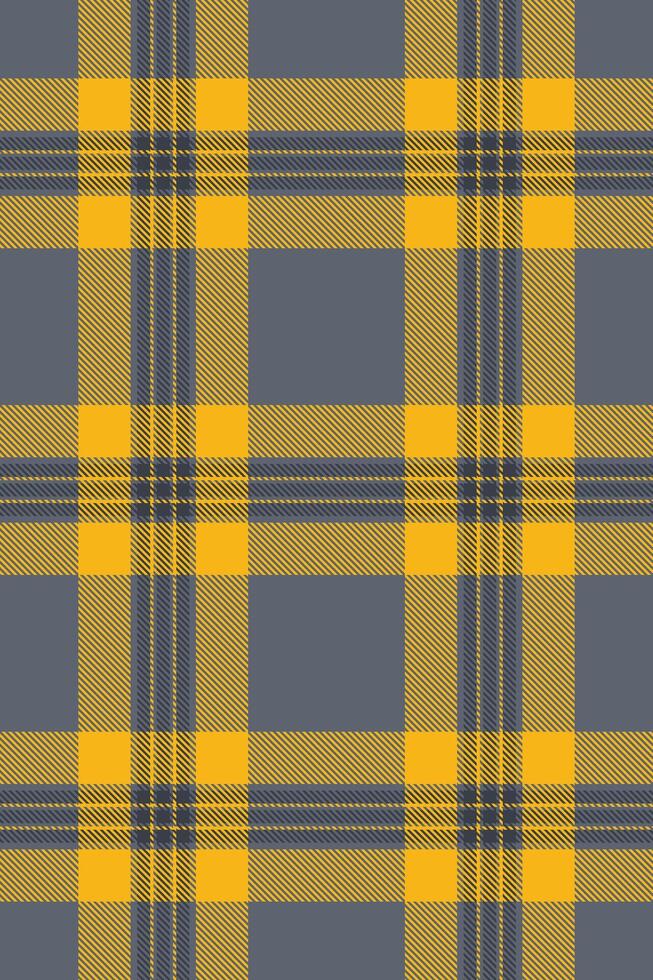 Vibrant yellow and slate gray plaid pattern. Perfect for textile designs, backgrounds, or autumnal themed projects. vector