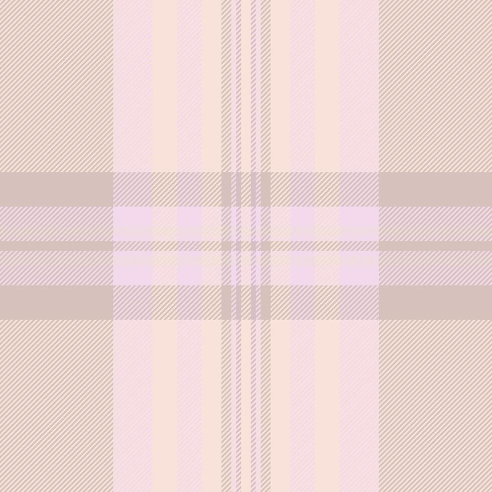 Elegant pastel plaid pattern. Subtle yet sophisticated, this soft pink and beige design evokes feelings of calm and serenity. Ideal for textile prints, website backgrounds, or stationery. vector
