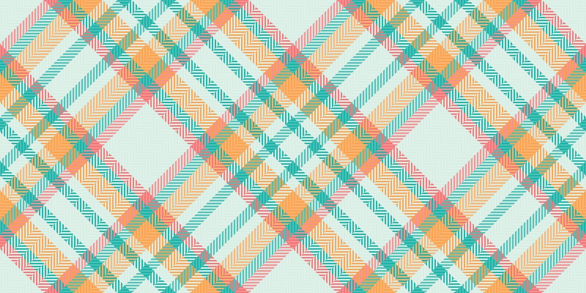 Vibrant pastel plaid pattern. Perfect for textile design, fashion, website backgrounds, or scrapbooking. This cheerful, seamless texture evokes feelings of warmth and optimism. vector