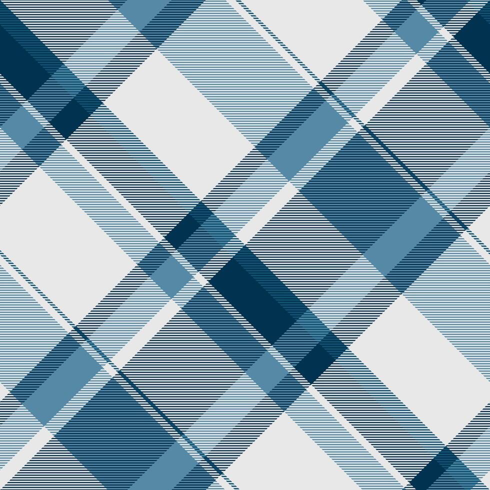 Elegant diagonal plaid pattern in cool blue tones. Perfect for textile design, website backgrounds, or stylish branding. Modern, geometric texture conveys sophistication and order. vector